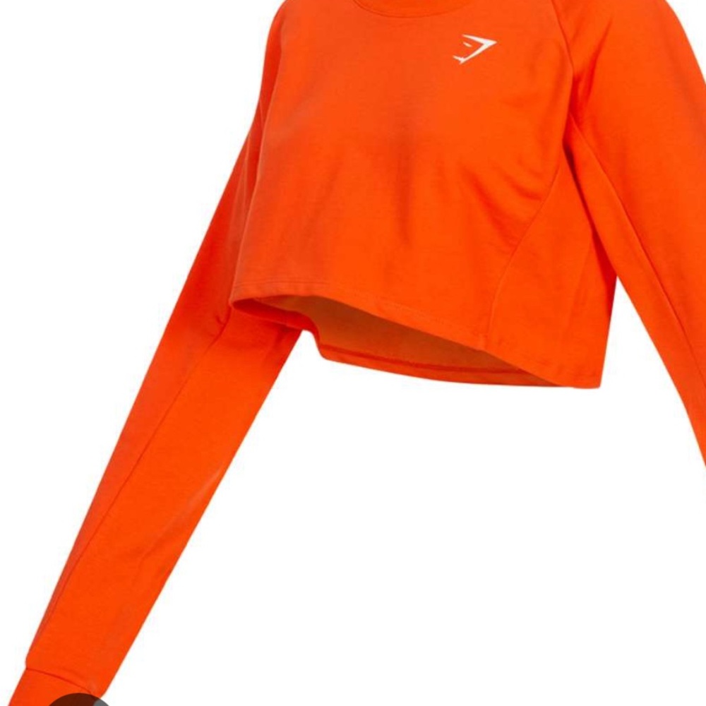 Gymshark Vibrant Orange Long Sleeve CropTop